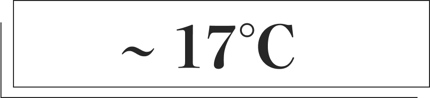  ~ 17℃