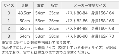 サイズ表